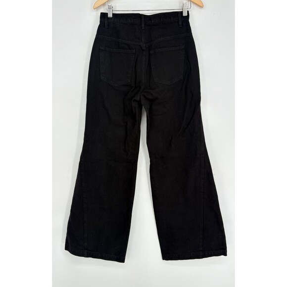 Frame Denim Le Baggy Palazzo Wide Leg Flare Black Jeans Size 26 - Picture 6 of 10